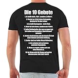 Männer und Herren T-Shirt Ostdeutschland DDR 10 Gebote (mit Rückendruck) Größe S - 5XL