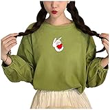 cordar Netflix-Laternenärmel einfarbige lose und vielseitige Rundhals-Langarm 727 pink Mix Relax Schlafanzugoberteil gerippt gestreifte metallriemen schmale T