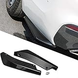 Ygapuzi Auto Heckstoßstange Lip Diffusor, Universal Auto Seitenfender Rock Splitter Canard Protector, Wrap Angle Spoiler mit 6 Schrauben, 1 Paar (Schwarz)