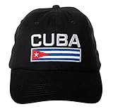 Baseballkappe mit kubanischer Flagge, mehrere Farben erhältlich, schwarz, Einheitsgröß