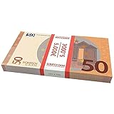 Scratch Cash 100 x 50 Euro Money for Play (Real Size) Euro Geld voor Spelen (Werkelijke grootte)