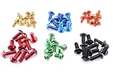 Aluminium Schrauben M6 M8 Innensechskant Alu eloxiert bunt 6mm 8mm, Farbauswahl:Schwarz eloxiert, Menge:M8x20-5er S