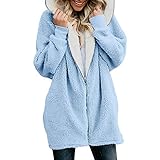 BOLANQ Damenmode Patchwork Sweatshirt Jacke Winter Warme Jacke Strickjacke Einfarbig