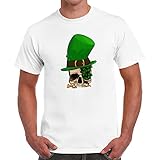 Herren Unisex t-Shirt für den Alltag st. Patrick's Day 3D-Druck grafikdruck Kurzarm freizeitoberteil 3025 Opa Bio-Baumwoll-Popeline greyblack/Black, Rundhals-Ausschnitt moderner Hoodie-Sw