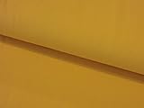 0,5m Jersey uni senf-gelb Meterware 5% Elastan 95% Baumwolle 1,4m b