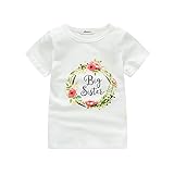 Sommer Kinder Mädchen T-Shirt Kurzarm Little Sister Strampler Big Sister Printed Sweatshirt Outwear für 0-6 J