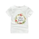 Sommer Kinder Mädchen T-Shirt Kurzarm Little Sister Strampler Big Sister Printed Sweatshirt Outwear für 0-6 J