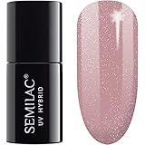 Semilac UV Nagellack | Shimmer Farb | 320 Shimmer Dust Beige | 7ml | UV LED Farblack für Farbintensive Fingernägel | Ergiebig und Langlebig Nail Polish | Ideal für zu Hause und Professionelle Manikü