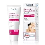 VERGLEICHSIEGER: Evolsin® Ekzem & Neurodermitis Creme I OHNE KORTISON I Lotion, Salbe für gereizte, trockene, juckende und irritierte Haut I Heilt die Haut & lindert Juckreiz I klinisch g