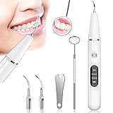 Zahnreinigung Set, DDKJ Zahnreinigungsset für Pflege von Zahn Zuhause, 2 Köpfe und 3 Modi, USB -Wiederaufladb