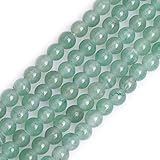 Gem Inside Big Hole Natürlicher grüner Aventurin Jade Edelstein Halbedelsteine 6 mm lose Perlen für Schmuckherstellung DIY Armband Halskette Handwerk 38,1