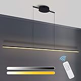 Zicbol Dimmbare Pendellampe LED Pendelleuchte Esstisch, Hängeleuchte mit Fernbedienung, Moderne Hängelampe Kronleuchter, Einstellbare Länge, Modernen Kronleuchter für Kücheninsel, E