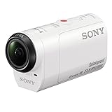 Sony HDR-AZ1 Live View Remote Mini-Format Action Kamera Kit mit Profi-Feature (Spritzwassergeschützte mit Exmor R CMOS Sensor, lichtstarkem Carl Zeiss Tessar Optik, Bildstabilisator) weiß