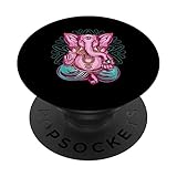 Elefant Meditierendes Yoga Meditation Mandala PopSockets mit austauschbarem PopGrip