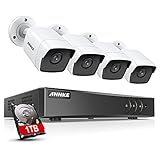 ANNKE Überwachungskamera Set mit 4 x 5MP Outdoor Kameras, Überwachungssystem mit 8-Kanal H.265+ DVR, 1TB Festplatte, USB 3.0-Backup,EXIR Nachtsicht,PC-Software, Browser-fähig Haus HD Sy