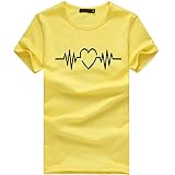 TWIFER Sommer Damen T Shirt Mädchen Plus Size Gedruckt Tees Shirt Kurzarm T Shirt Bluse Top