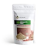 Kräuterland - Bio Ashwagandha Premium Pulver 500g - 100% echte Ashwagandha, Indischer Ginseng Ayurveda, Withania Somniferarein, vegan, glutenfrei,