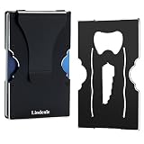 Lindenle Slim Wallet Minimalist Front Pocket Wallet Card Holder RFID Blocking Geldklammer mit Edelstahl Schlüsselanhänger - G