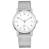 Armbanduhr Damen Uhren Schmuck Quarzuhr Analog Edelstahlarmband Muttertagsgeschenk Geburtstagsgeschenk Mode Frauen Mädchen Damen High-End Quarzuhr Edelstahl Leuchtzifferblatt Freizeituhr Armb