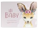 Babyalbum - Mein erstes Jahr, Junge Mädchen, Album zur Geburt, Baby-Tagebuch, schönsten Momente und Erinnerungen zum Auszufüllen auf 104 Seiten (ohne Personalisierung, Hase)