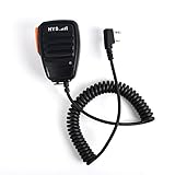 HYS Mikrofon Schulter Lautsprecher Zwei-Wege Radio Lautsprecher Mikrofon 2 Pin Kompatibel mit Walkie Talkie Baofeng Kenwood WOUXUN