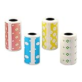 4 Rollen Haftetiketten, Mini Papierrolle, Thermopapier für Mini Drucker, Thermopapier, Thermopapier Selbstklebend, Thermopapierrollen, für Thermopapier Peripage Thermodrucker (57mm x 30mm)