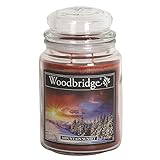 Woodbridge 2-Docht Duftkerze im Glas mit Deckel - Mountain Sunset (565g) - Der Fruchtige Winterduft für Dein Zuhause - Ganzjährige Kerze - bis zu 130 Stunden B