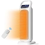 Heizlüfter Energiesparend Keramik Heizlüfter Badezimmer Leise mit Fernbedienung 2000W Heizstrahler mit Oszillationsfunktion 9h Timing und Umkippschutz Überhitzung