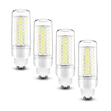 COMY LED GU10 Energiespar Mais Leuchtmittel Birnen 12W, Kaltes Weiß 6000K, LED 12W Mais Licht Lampen 72 SMD 5730 LED GU10 Energiespar Lampe 360 Grad, AC 220-240V, 4 Er Pack