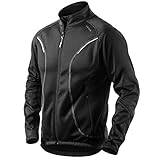 Letook Fahrradjacke Männer Winddichte Thermo für Winter Outdoor-Sport Fahrradbekleidung Wasserdicht Warme Fleecejacke 100229 XL