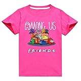 YTATY Among Us Ostern Kinder T-Shirt, Among us Kids T-Shirts Graphic Tees, Mode Kurzarm Tops Gr. 140 cm,
