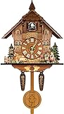 DSADDSD Home Uhr, Schwarzwald Retro Nordic-Stil aus Holz Wand Kuckucksuhr mit Pendelschwingung, for die Wall Art Home Wohnzimmer Küche Büro-Dekoration (Farbe: A) Home (Color : B)