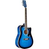Boll-ATur Blau 40'/ 41' Fichte vorne und Rose Holz Griffbrett Gitarre Folk-Gitarre for Musikliebhaber mit Zubehör gehören Gitarrentasche Plektren Gitarre Xylophone Bridge (Color : 40')