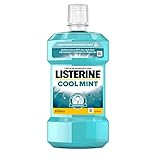 Listerine Mundspülung antibakteriell, Cool Mint, Mundwasser mit ätherischen Ölen und intensivem Minzgeschmack, 600