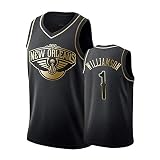 HANJIAJKL Basketball Trikot für Männer,Orleans Pelicans #1 Zion Williamson,Basketball Trikot für Herren Retro Gym Weste Sport T-Shirt,6,XXL:190cm/95~110kg