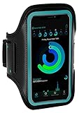 ONEFLOW Sportarmband Handy kompatibel mit iPhone 5s / 5 / SE (2016) Armtasche Fitness Armband Sport Laufarmband Outdoor Handyhülle Joggen Arm Halterung Smartphone Handytasche, B