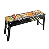 FEANG Grill Outdoor Barbecue Grill Home Große Grill Tragbare Gartenofen Grill Werkzeuge Edelstahl Raucher BBQ für 3-10 Personen Grillwerkzeug (Größe : 70 * 20 * 37cm)