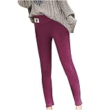 Warme Gefütterte Hose Damen Winter High Waist Skinny Leggings Stiefel Hose Blickdicht Hosen Freizeithose Elastische Strumpfhose Kältebeständige Hose Ski T