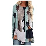 Langarmshirts für Damen Elegantes, lässiges Langarm-T-Shirt mit O