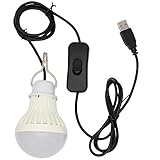 5W USB LED Campinglampe Tragbare USB Zeltlampe Glühbirne für Camping, Wandern, Angeln, Wandern, Notlicht und andere Outdoor-Aktivitäten,Warmweiß