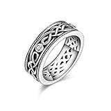 Sterling Silber klassische keltische Knoten Ringe für Frauen Mann Unisex Ring