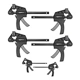 Amazon Basics Einhandzwinge, 6-teiliges Set, 2 Stück 10,16 cm, 4 Stück 15,24