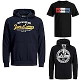 JACK & JONES Herren - Big Size Box 3 teilig - Sweat Hoodie Pullover T Shirt Übergröße Plus Size 3XL 4XL 5XL 6XL 7XL 8XL (XXXXL, BigSize Box 19, 4X_l)