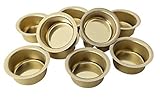 10er Set Kerzentüllen aus Metall, Gold, 20mm., Kerzeneinsatz, Kerzenhalter für Baumkerzen, Tafelkerzen und T