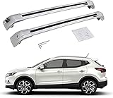 Dachträger für Nissan Qashqai Rouge Sport 2017-2020, Kompletter Aluminium Dachträger abschließbar mit geschlossener Dachreling