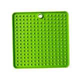 Sraeriot Treat Pad für Hunde Silikon Hund Lick Pad Slow Feeder Treat-Dispensing-Matte für Haustierbaden-Pflege grüne Hundefuttermittel, Fütterung