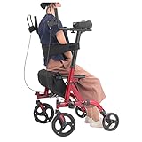 Midden Rollsitz Rollender Faltbarer Wanderer-Stuhl Rollator Faltbare Einstellbare Ältere Hilfsrückenlehne Ältere Mobilität Gehende H