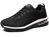 GAXmi Damen Luftkissen Laufschuhe Mesh Atmungsaktiv Running Fitness Turnschuhe rutschfest Stoßfest Outdoors Sportschuhe Schwarz 39 EU (Etikette 41)