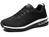 GAXmi Damen Luftkissen Laufschuhe Mesh Atmungsaktiv Running Fitness Turnschuhe rutschfest Stoßfest Outdoors Sportschuhe Schwarz 39 EU (Etikette 41)