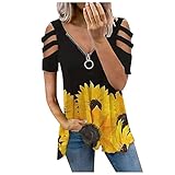 Long Shirts Damen Sommer floryday Pullover Damen tredy Fashion Damen Weiss Pullover Sommer blusen für Damen Vogue Tshirt Damen Business Outfit Damen Elegante b